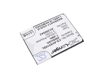 3.7V, 2000mAh, Li-Polymer Battery fits Archos, 50c Oxygen, 7.4Wh