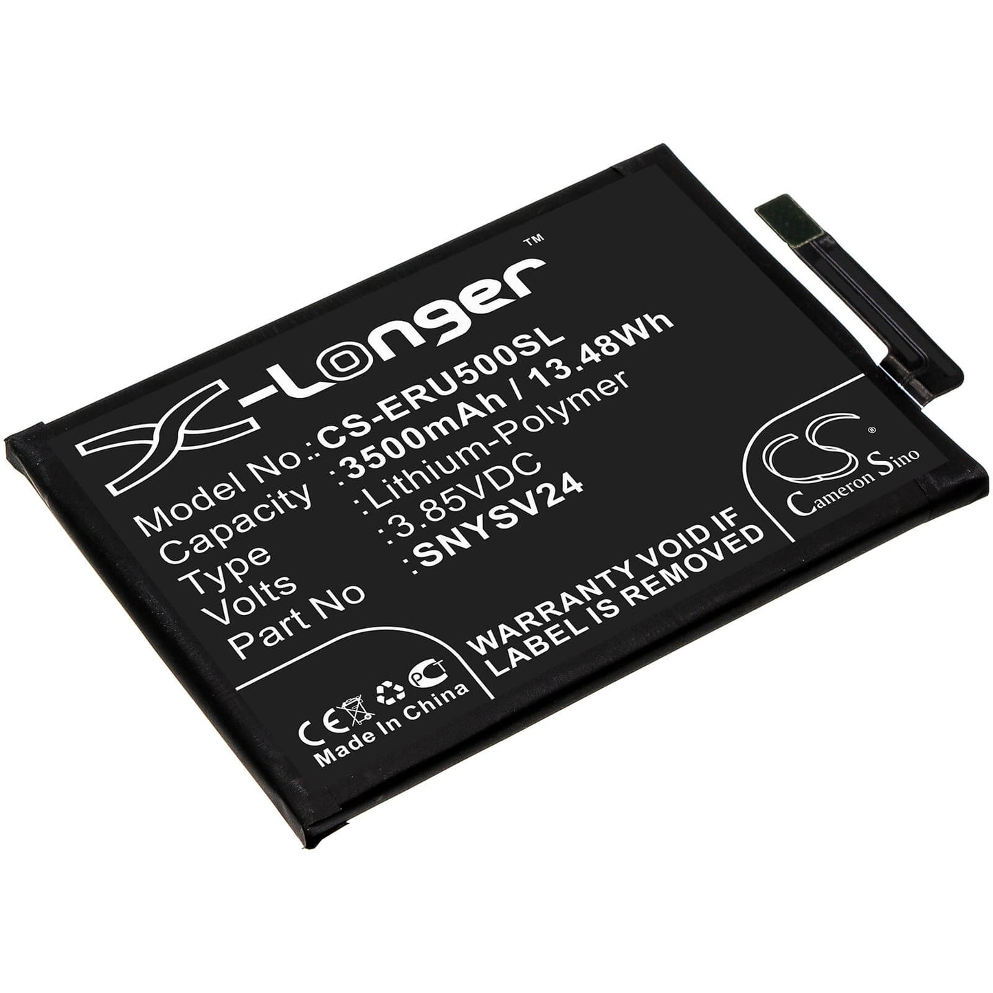 3.85V, 3500mAh, Li-Polymer Battery fits Sony, A001so, So-41a, 13.475Wh
