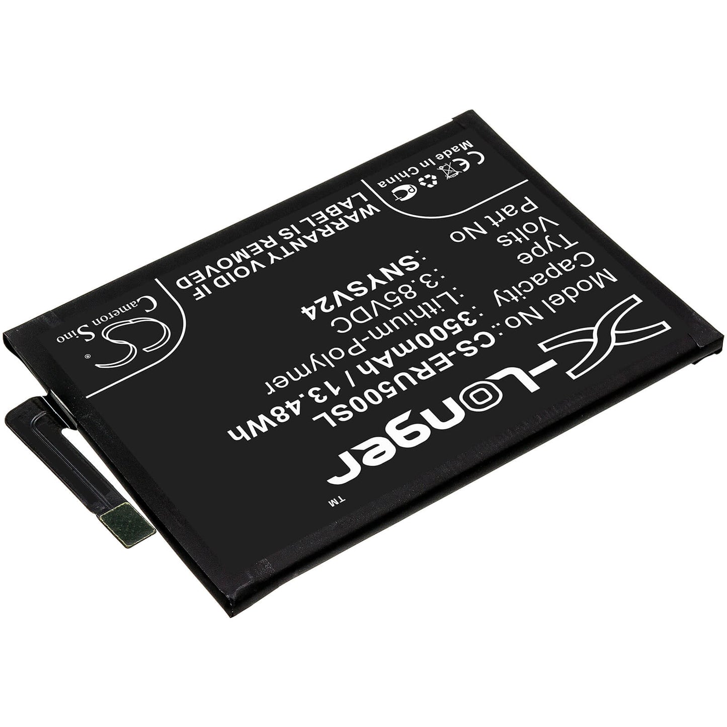 3.85V, 3500mAh, Li-Polymer Battery fits Sony, A001so, So-41a, 13.475Wh