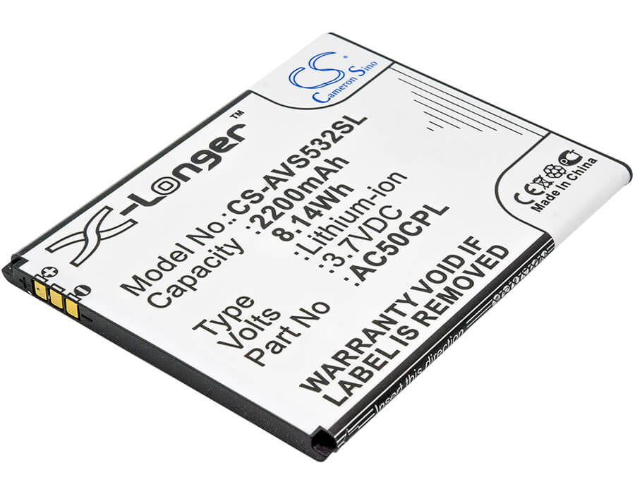 3.7V, 2200mAh, Li-ion Battery fits Archos, 50c Platinum, 8.14Wh