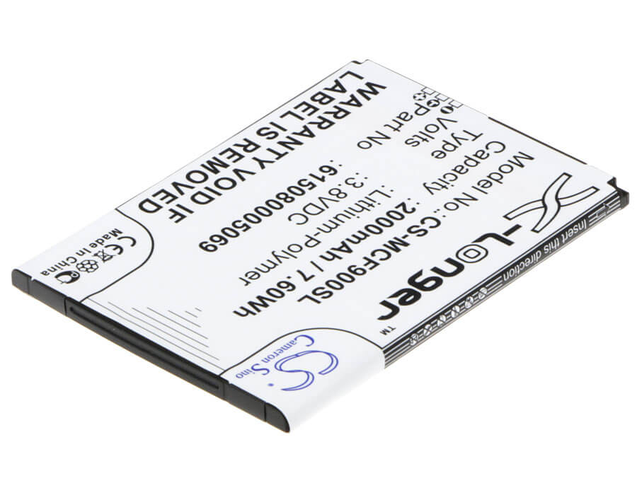 3.8V, 2000mAh, Li-Polymer Battery fits Mobistel, Cynus F9, Cynus F9 4g, 7.6Wh