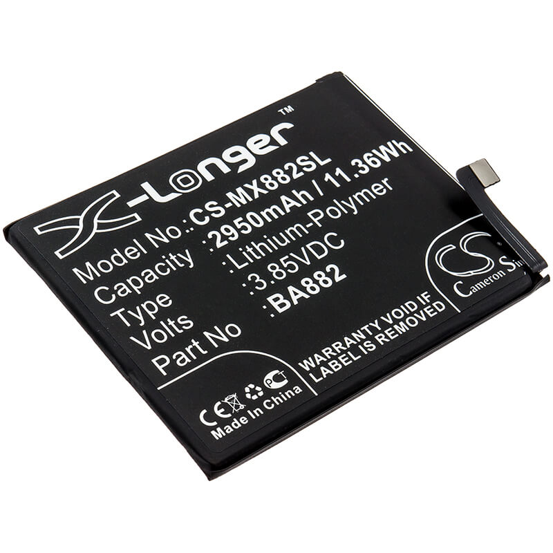 3.85V, 2950mAh, Li-Polymer Battery fits Meizu, 16, 16 Premium Edition, 11.3575Wh