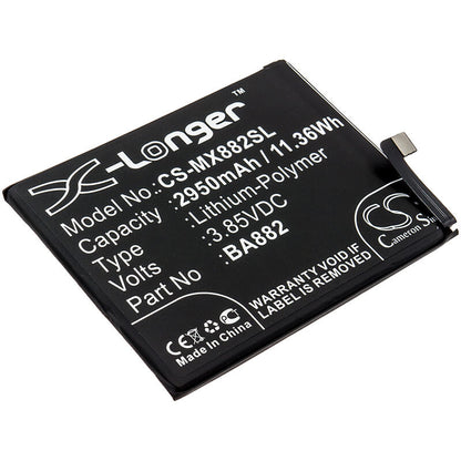 3.85V, 2950mAh, Li-Polymer Battery fits Meizu, 16, 16 Premium Edition, 11.3575Wh