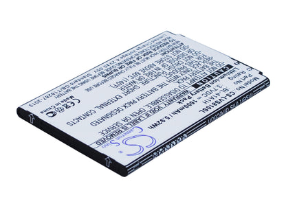 3.7V, 1600mAh, Li-ion Battery fits Lg, Cz2112lwr, D390, 5.92Wh