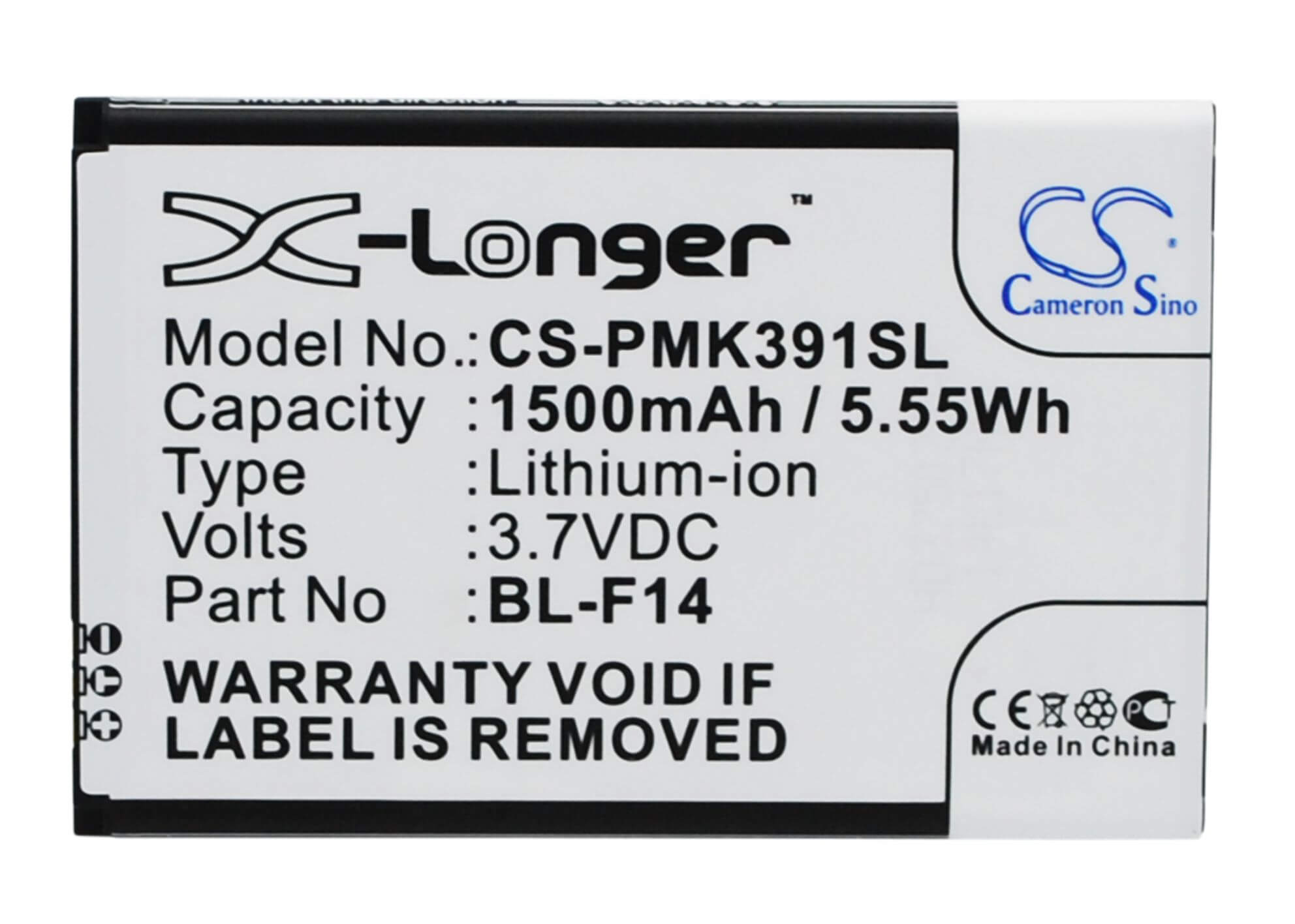 3.7V, 1500mAh, Li-ion Battery fits Phicomm, K390w, 5.55Wh