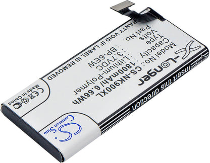 3.7V, 1800mAh, Li-Polymer Battery fits Nokia, Lumia 900, Lumia 900 4g Lte, 6.66Wh