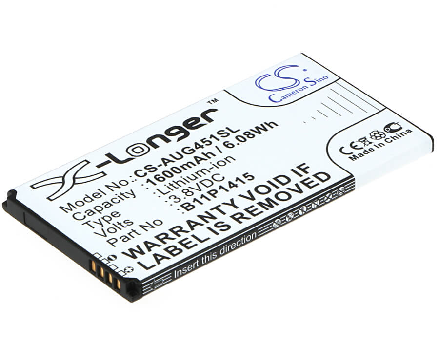 3.8V, 1600mAh, Li-ion Battery fits Asus, Z00sd, Zc451tg, 6.08Wh