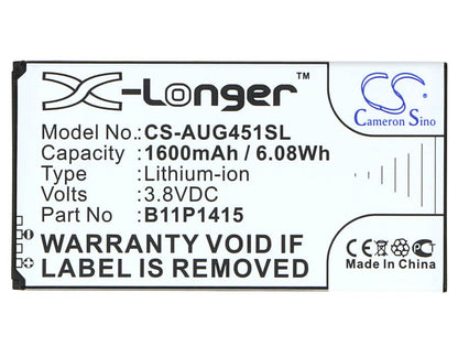 3.8V, 1600mAh, Li-ion Battery fits Asus, Z00sd, Zc451tg, 6.08Wh