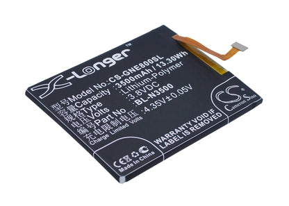 3.8V, 3500mAh, Li-Polymer Battery fits Blu, Pure Xl, 13.3Wh