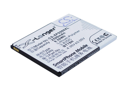 3.8V, 2500mAh, Li-Polymer Battery fits Zopo, 2a, 9515, 9.5Wh