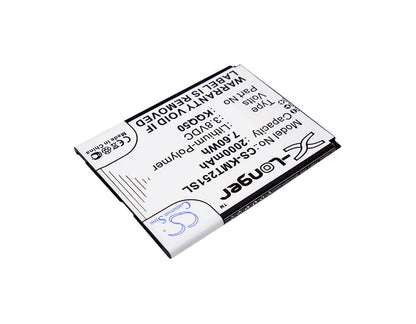 3.8V, 2000mAh, Li-Polymer Battery fits Kazam, Th25014-01, Thunder2 5.0, 7.6Wh