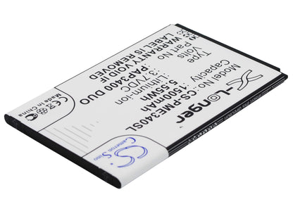 3.7V, 1500mAh, Li-ion Battery fits Prestigio, Multiphone 3400 Duo, 5.55Wh