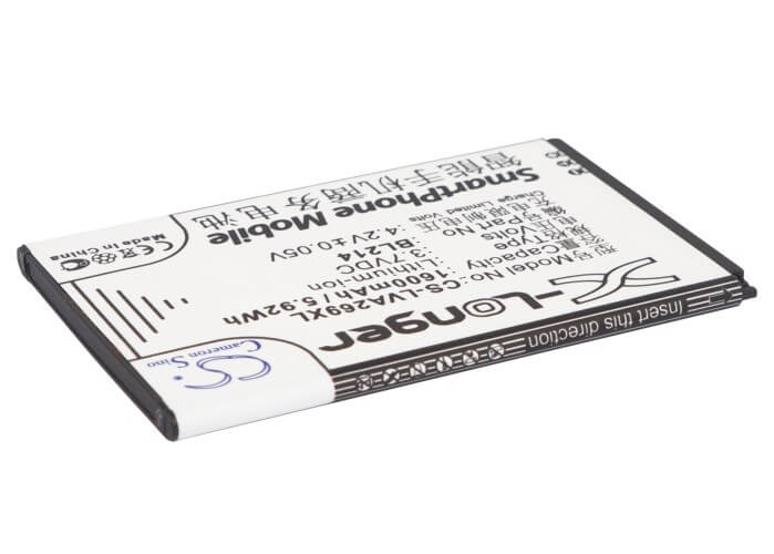 3.7V, 1600mAh, Li-ion Battery fits Lenovo, A208t, A218t, 5.92Wh
