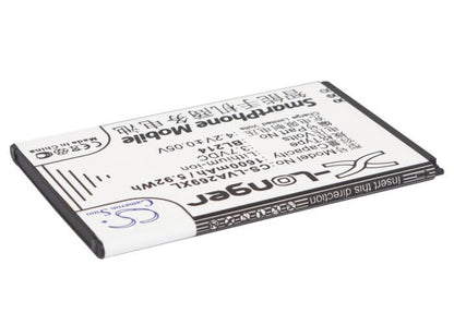 3.7V, 1600mAh, Li-ion Battery fits Lenovo, A208t, A218t, 5.92Wh
