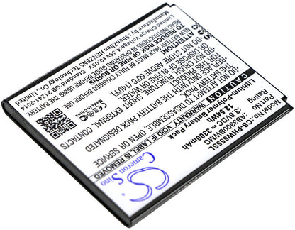 3.8V, 3300mAh, Li-Polymer Battery fits Philips, W8555, W8560, 12.54Wh