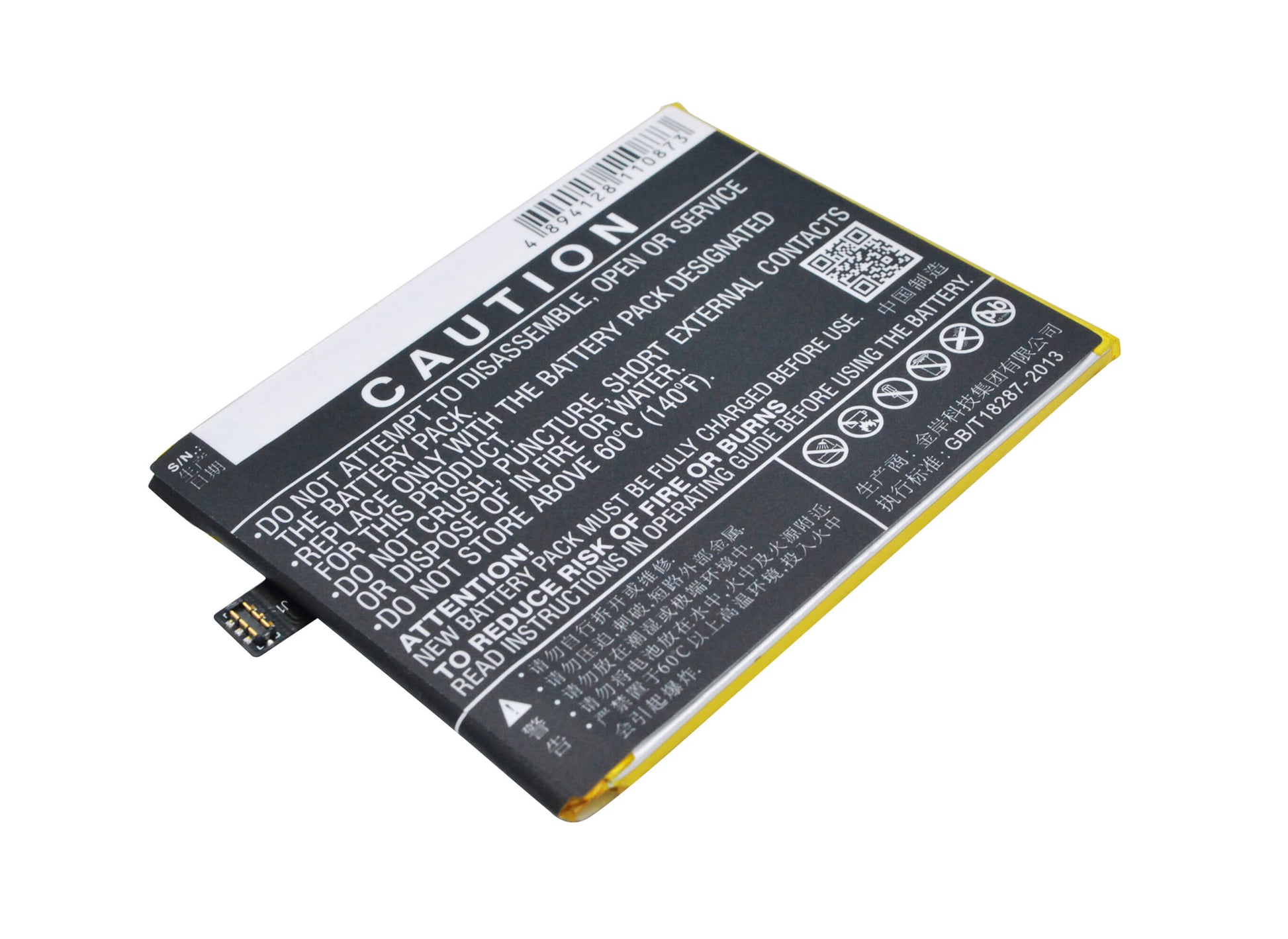 3.8V, 2900mAh, Li-Polymer Battery fits Meizu, M2 Note M571c, M2 Note M571h, 11.02Wh
