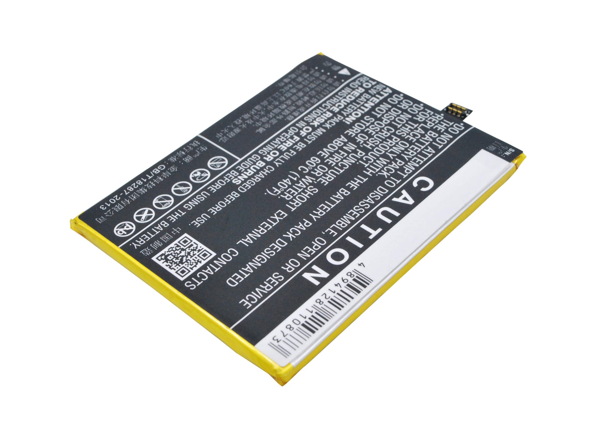 3.8V, 2900mAh, Li-Polymer Battery fits Meizu, M2 Note M571c, M2 Note M571h, 11.02Wh