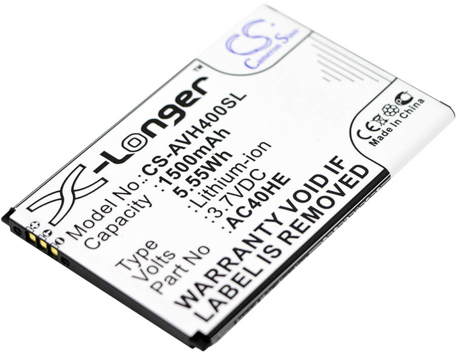3.7V, 1500mAh, Li-ion Battery fits Archos, 40 Helium, 5.55Wh