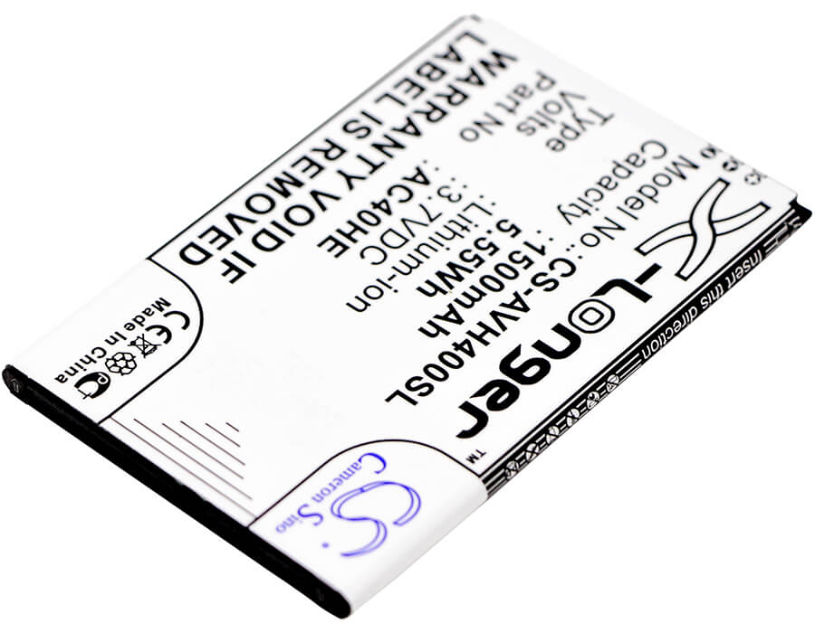 3.7V, 1500mAh, Li-ion Battery fits Archos, 40 Helium, 5.55Wh