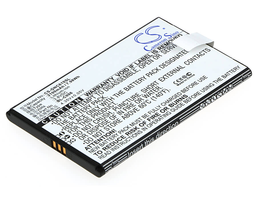 3.8V, 2100mAh, Li-ion Battery fits Gionee, C610, 7.98Wh