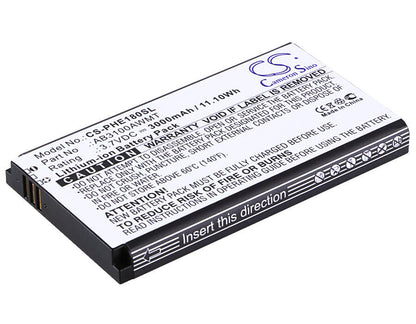 3.7V, 3000mAh, Li-ion Battery fits Philips, Cte180bk, Cte180bk/00, 11.1Wh