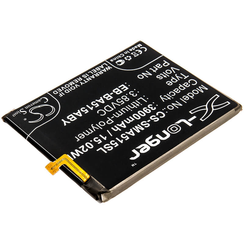 3.85V, 3900mAh, Li-Polymer Battery fits Samsung, Galaxy A51 2019, Sm-a515f/dsm, 15.015Wh