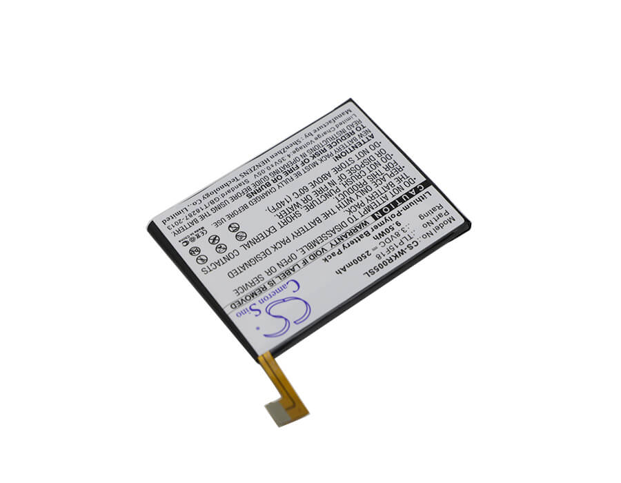 3.8V, 2500mAh, Li-Polymer Battery fits Wiko, Rainbow Up, Rainbow Up 4g Dual Sim Lte, 9.5Wh