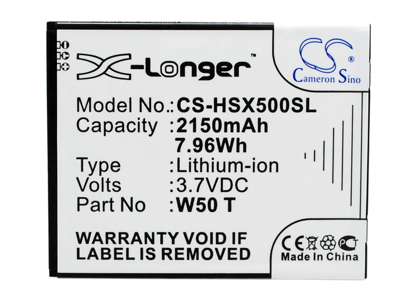 3.7V, 2150mAh, Li-ion Battery fits Hasee, 3s, W50t, 7.955Wh
