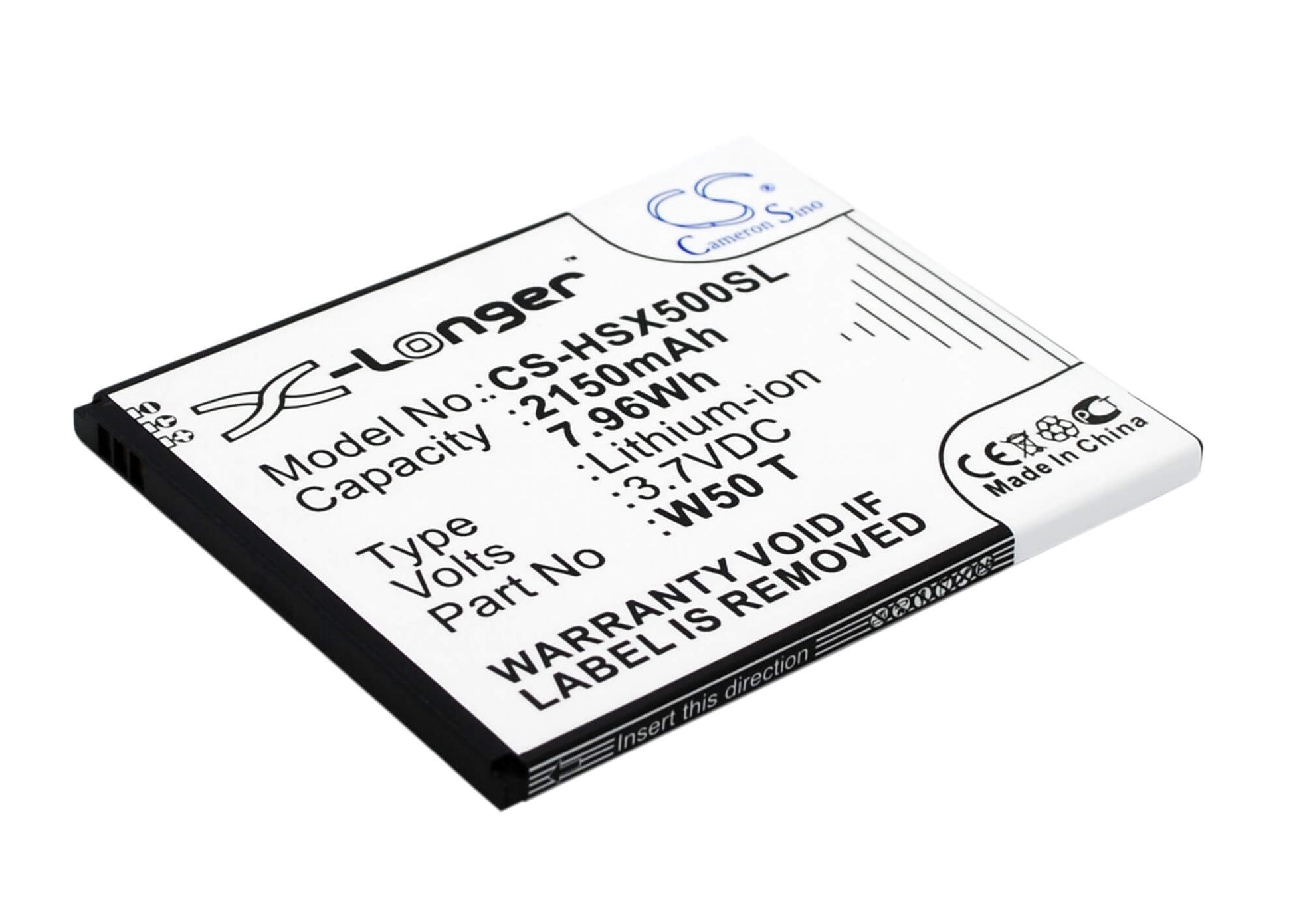 3.7V, 2150mAh, Li-ion Battery fits Hasee, 3s, W50t, 7.955Wh