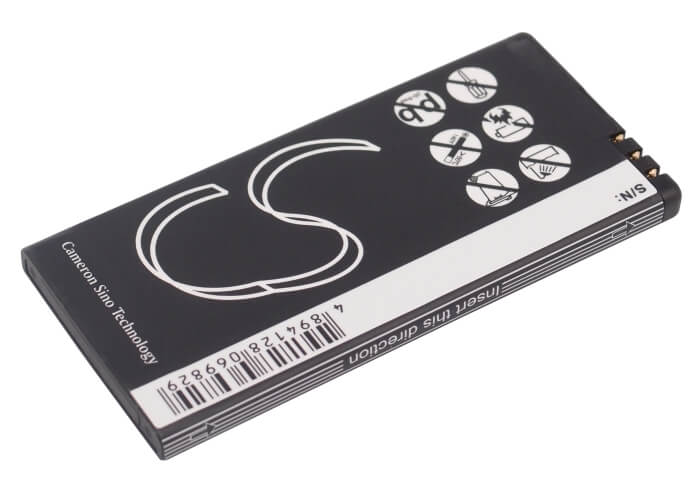 3.7V, 1200mAh, Li-ion Battery fits Nokia, Lumia 701, 4.44Wh