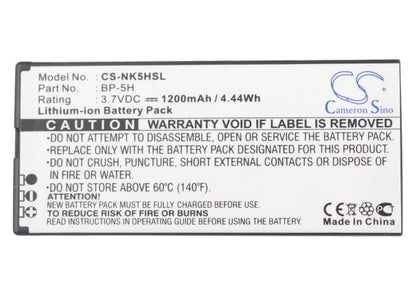 3.7V, 1200mAh, Li-ion Battery fits Nokia, Lumia 701, 4.44Wh