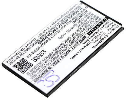 3.7V, 1150mAh, Li-ion Battery fits Asus, Zenfone 4 A400cg, Zenfone 4 Pf400cg, 4.255Wh