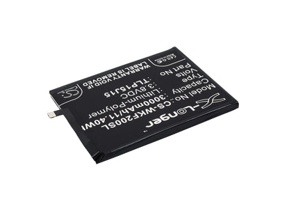3.8V, 3000mAh, Li-Polymer Battery fits Wiko, Fever, Fever 4g, 11.4Wh