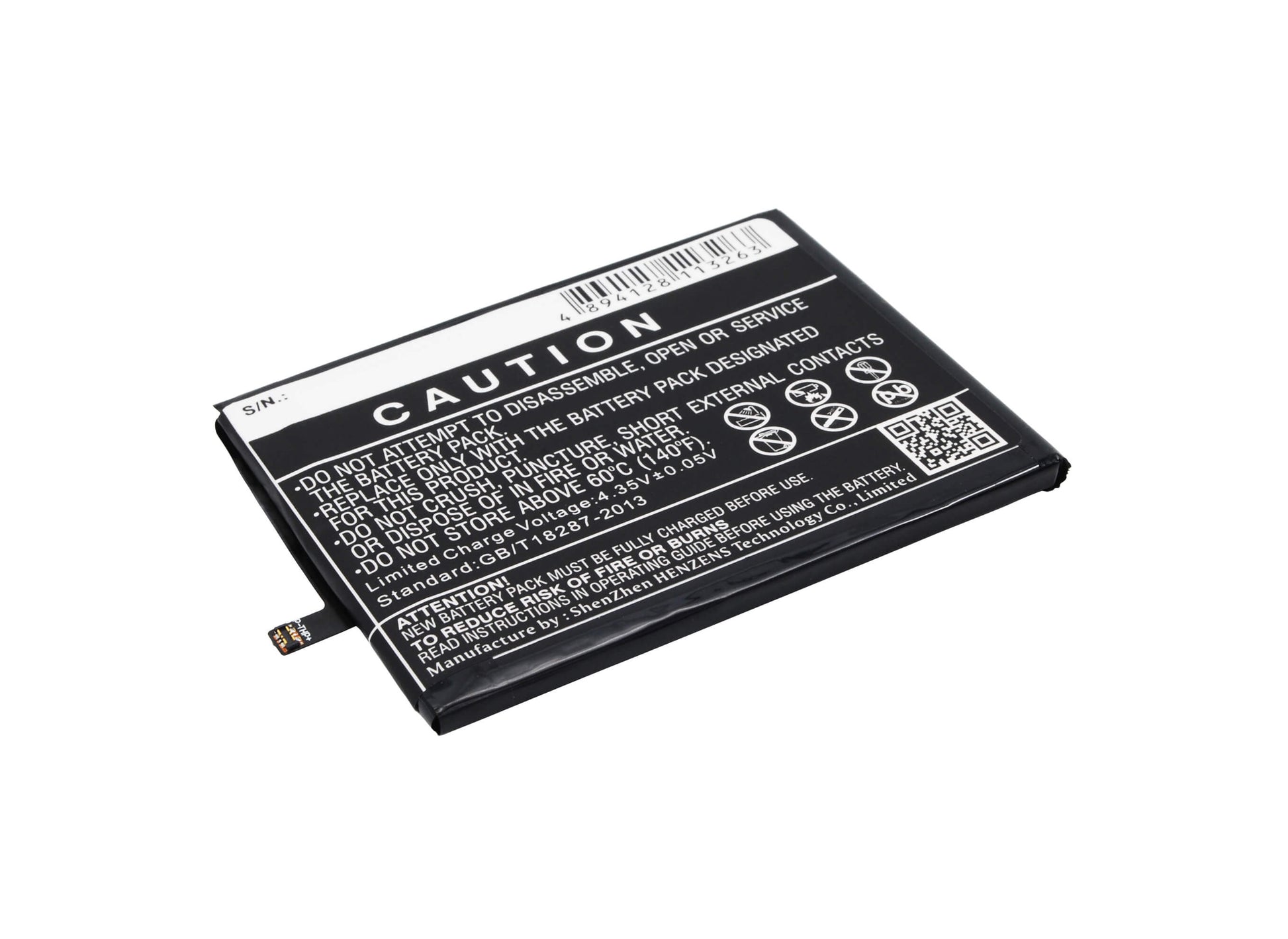 3.8V, 3000mAh, Li-Polymer Battery fits Wiko, Fever, Fever 4g, 11.4Wh