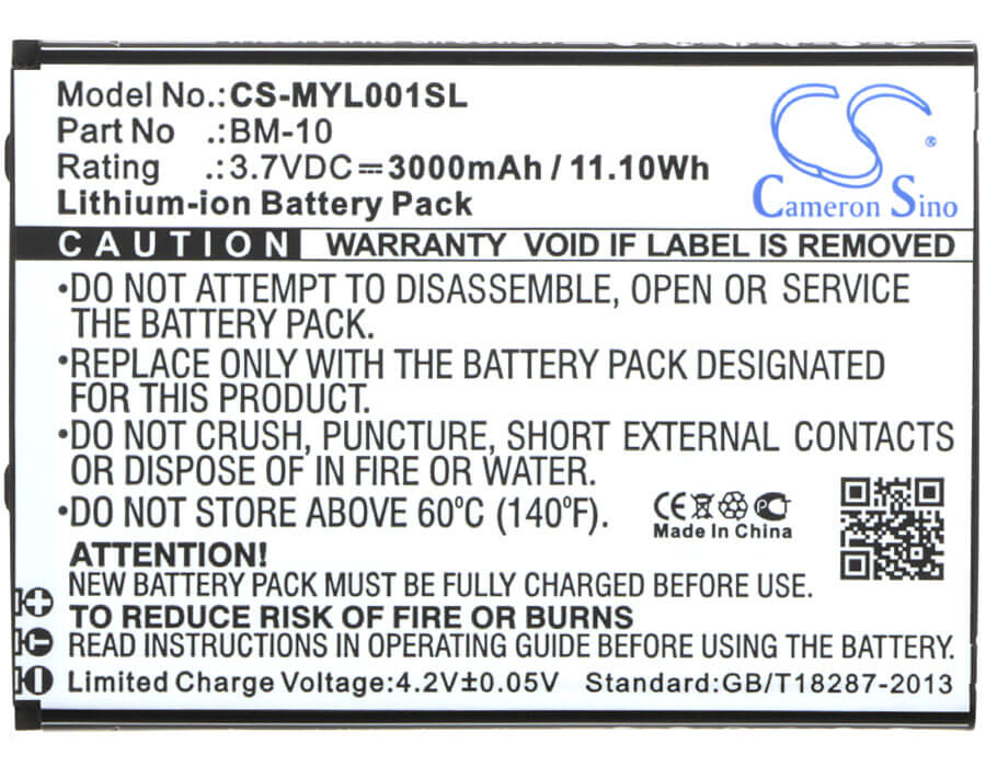 3.7V, 3000mAh, Li-ion Battery fits Myphone, L-line, 11.1Wh