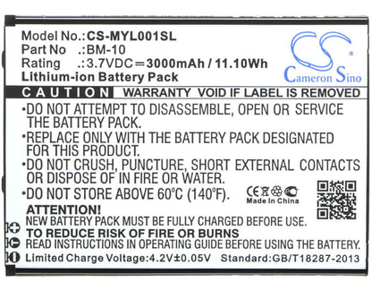 3.7V, 3000mAh, Li-ion Battery fits Myphone, L-line, 11.1Wh