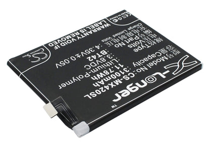 3.8V, 3100mAh, Li-Polymer Battery fits Meizu, M1, Note, 11.78Wh