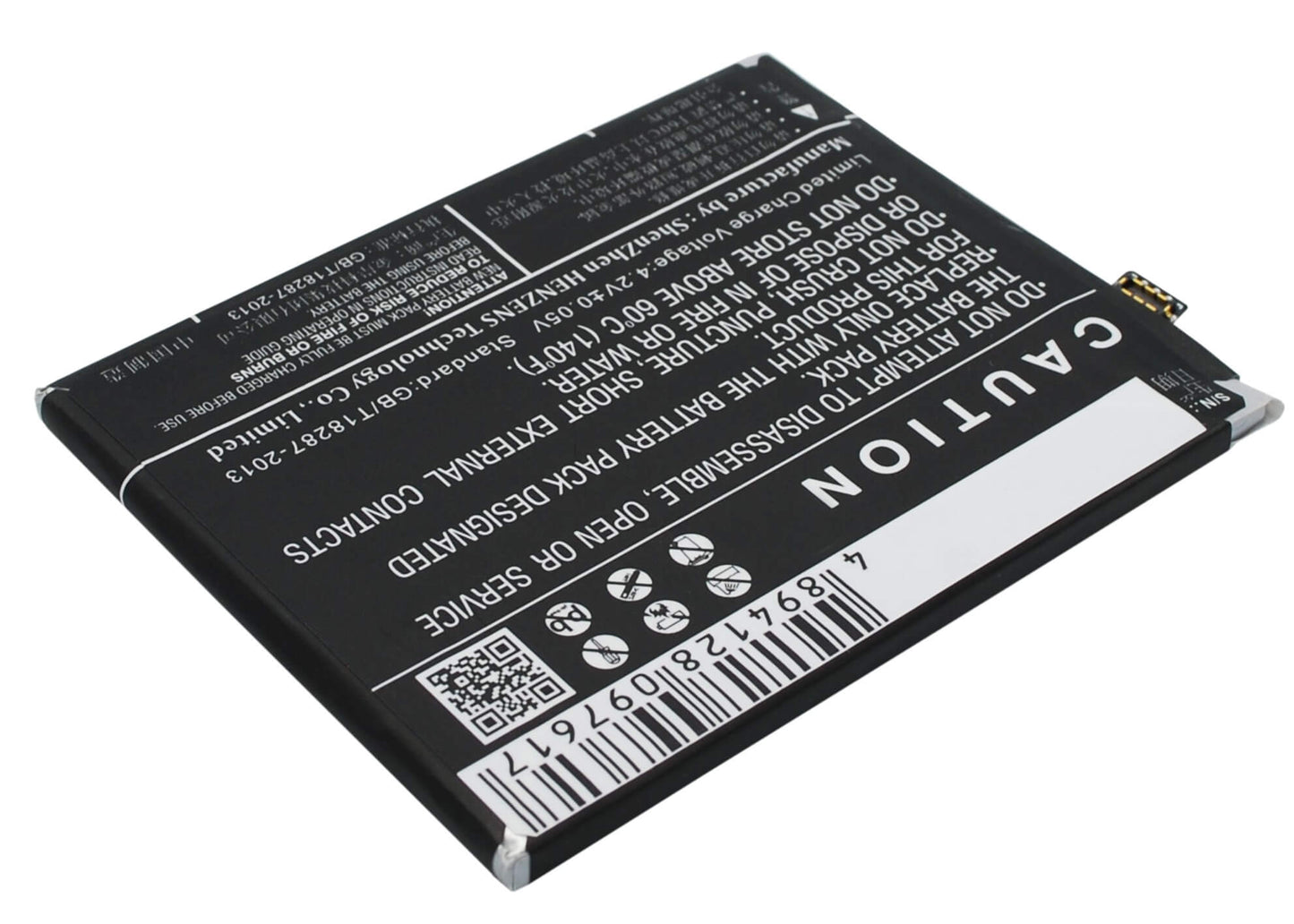 3.8V, 3100mAh, Li-Polymer Battery fits Meizu, M1, Note, 11.78Wh