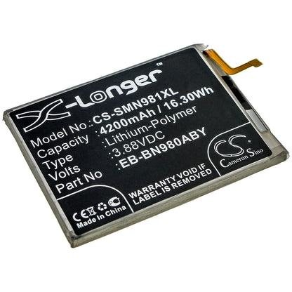 3.88V, 4200mAh, Li-Polymer Battery fits Samsung, Galaxy Note 20, Galaxy Note 20 5g, 16.296Wh