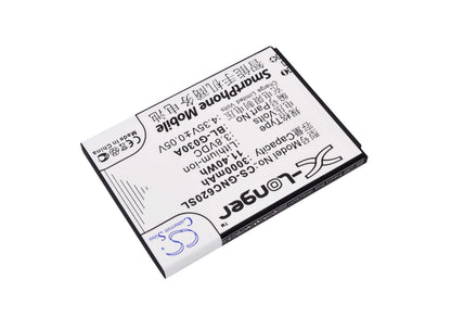3.8V, 3000mAh, Li-ion Battery fits Gionee, C620, C620s, 11.4Wh