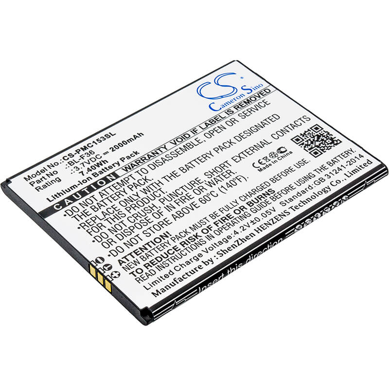 3.7V, 2000mAh, Li-ion Battery fits Phicomm, C1530l, 7.4Wh