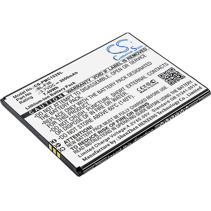 3.7V, 2000mAh, Li-ion Battery fits Phicomm, C1530l, 7.4Wh
