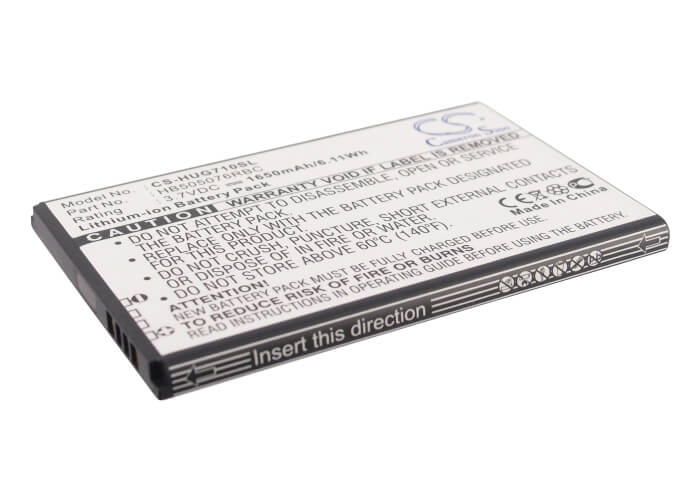 3.7V, 1650mAh, Li-ion Battery fits Huawei, A199, Ascend G606, 6.105Wh