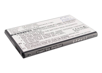 3.7V, 1650mAh, Li-ion Battery fits Huawei, A199, Ascend G606, 6.105Wh