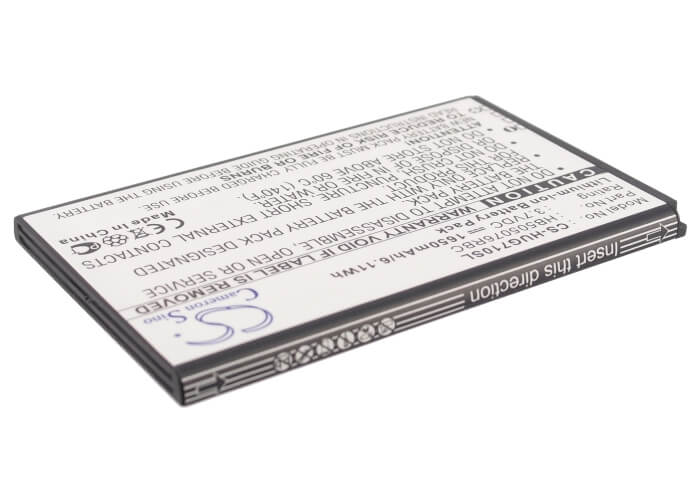 3.7V, 1650mAh, Li-ion Battery fits Huawei, A199, Ascend G606, 6.105Wh