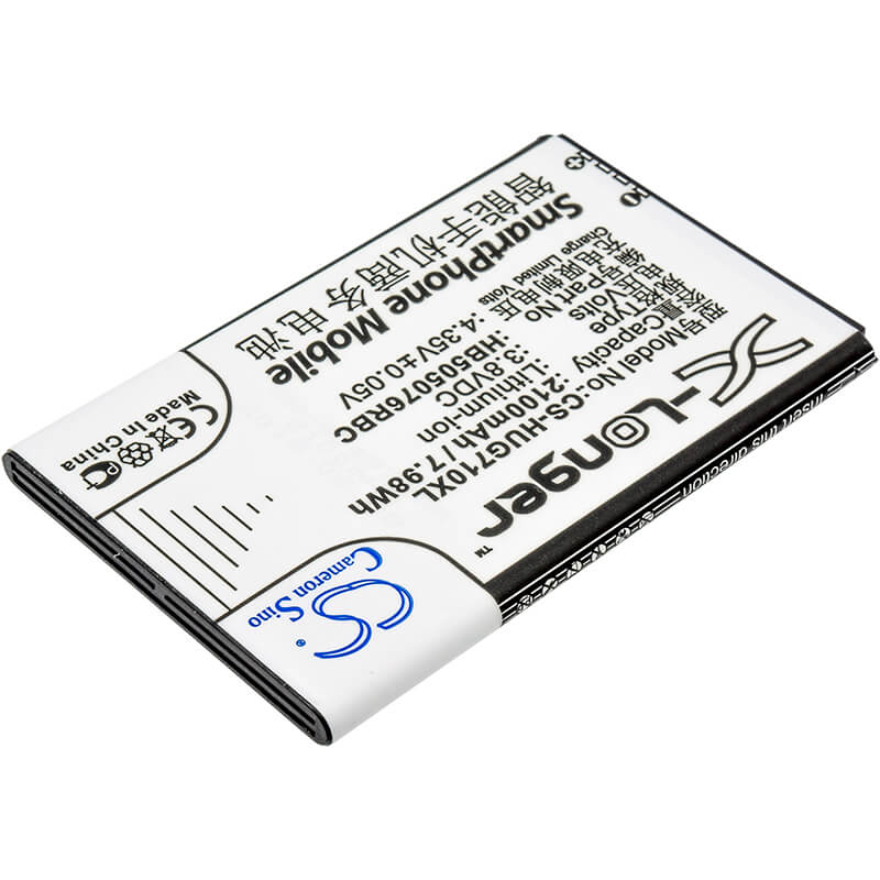 3.8V, 2100mAh, Li-ion Battery fits Huawei, A199, Ascend G606, 7.98Wh