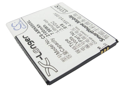 3.8V, 2100mAh, Li-ion Battery fits Amoi, A920w, N890, 7.98Wh
