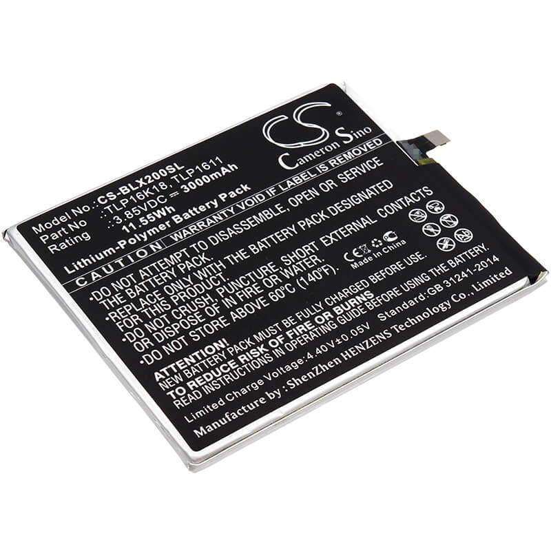 3.85V, 3000mAh, Li-Polymer Battery fits Blu, L0090, L0091uu, 11.55Wh