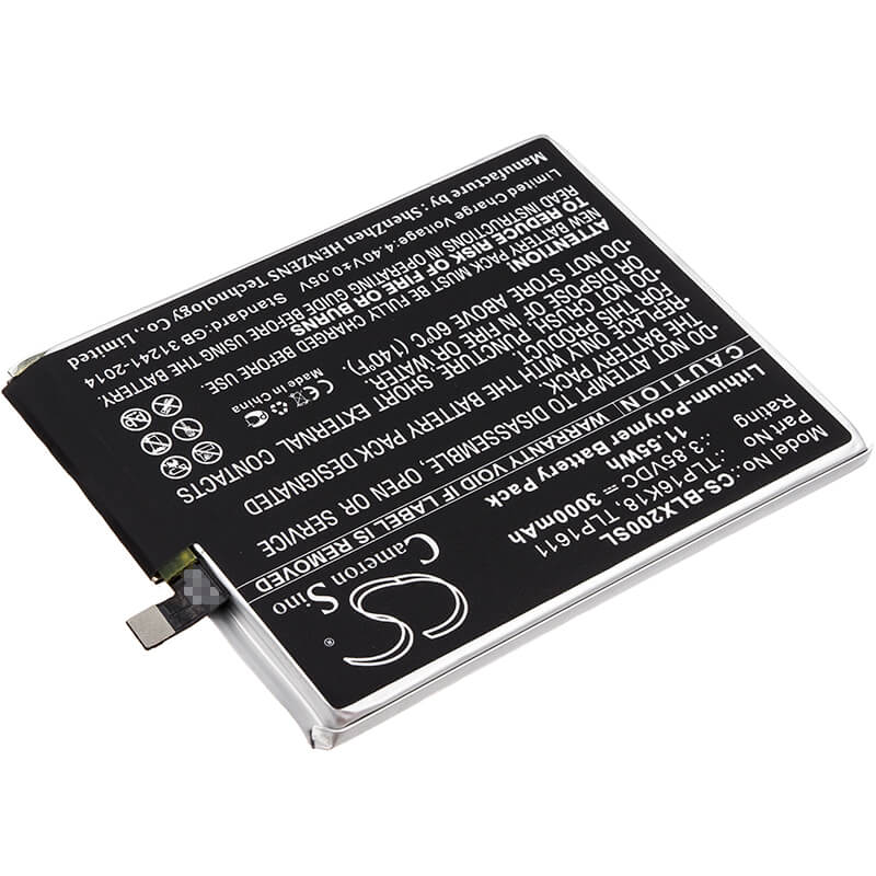 3.85V, 3000mAh, Li-Polymer Battery fits Blu, L0090, L0091uu, 11.55Wh