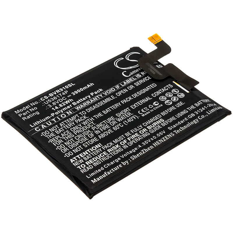 3.8V, 3900mAh, Li-Polymer Battery fits Blackview, Bv9000 Pro, 14.82Wh
